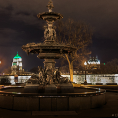 Sleeping Fountain, Quebec City at Night - Ellie Kennard 2014